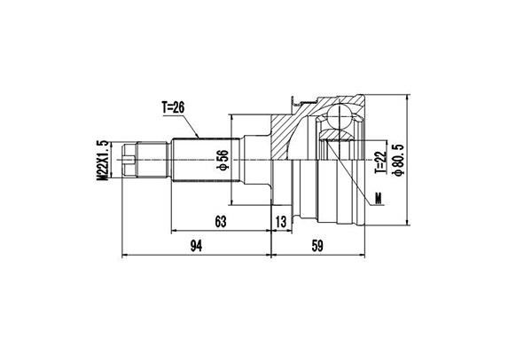 Dynamatrix DCV834055 Шарнирный комплект DCV834055: Отличная цена - Купить в Польше на 2407.PL!