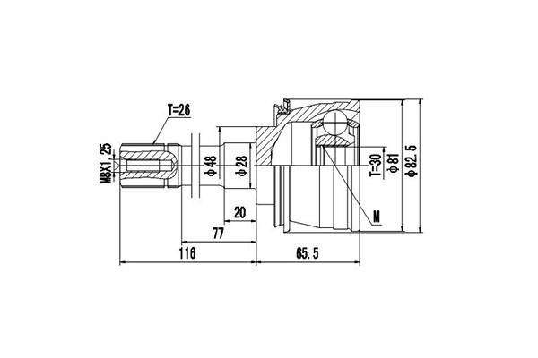 Dynamatrix DCV857009 Комплект шарнірів, приводний вал DCV857009: Приваблива ціна - Купити у Польщі на 2407.PL!