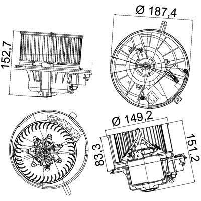 Mahle/Behr AB 149 000P Fan assy - heater motor AB149000P: Buy near me in Poland at 2407.PL - Good price!