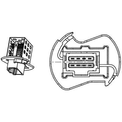 Mahle&#x2F;Behr Резистор электродвигателя вентилятора – цена 111 PLN
