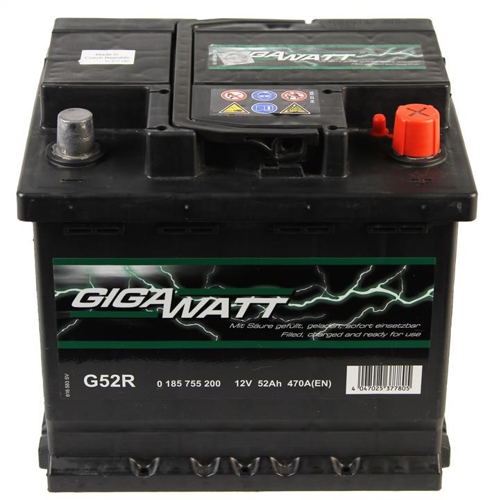 Gigawatt 0 185 755 200 Akumulator Gigawatt 12V 52AH 470A(EN) R+ 0185755200: Dobra cena w Polsce na 2407.PL - Kup Teraz!