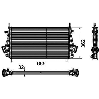 CI191000P Mahle/Behr Интеркулер