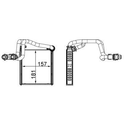 AH252000S Mahle/Behr Heat exchanger, interior heating