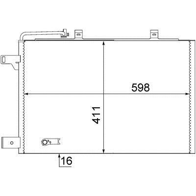 Car heating parts Mercedes A-Class: AC370000S Mahle/Behr AC Condenser