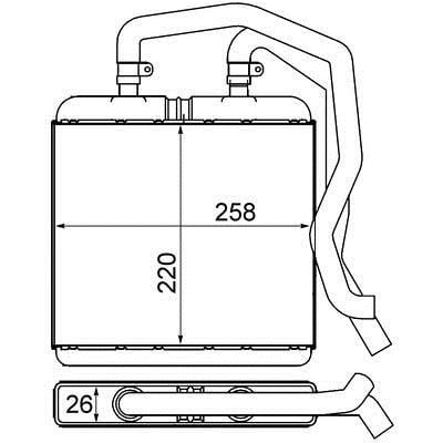 Heater Core Iveco Daily: AH12000S Mahle/Behr Heat exchanger, interior heating