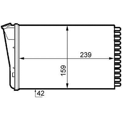 AH155000S Mahle/Behr Heat exchanger, interior heating