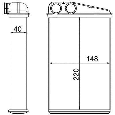 AH17000S Mahle/Behr Heat exchanger, interior heating