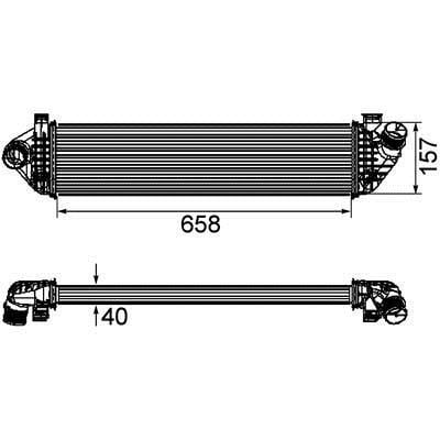 CI198000P Mahle/Behr Chłodnica powietrza doładowującego (intercooler)