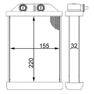 AH220000S Mahle/Behr Heat exchanger, interior heating