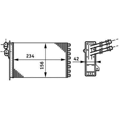 AH72000S Mahle/Behr Heat exchanger, interior heating