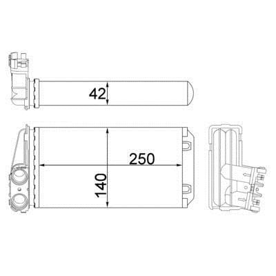 Heat exchanger interior heating Peugeot 307: AH186000S Mahle/Behr Heat exchanger, interior heating