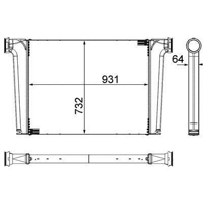 CI241000P Mahle/Behr Интеркулер