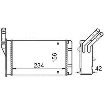 AH43000S Mahle/Behr Heat exchanger, interior heating