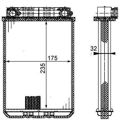 Mahle/Behr Heat exchanger, interior heating – price 233 PLN