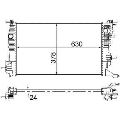 Mahle/Behr Engine cooling radiator – price 430 PLN