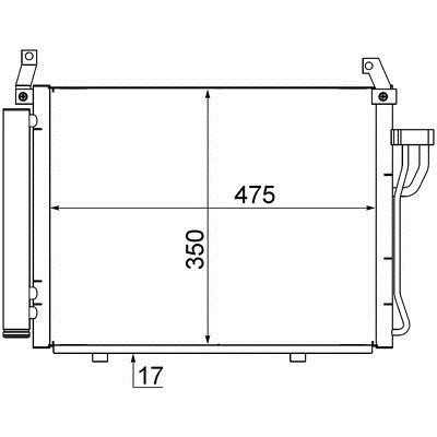 AC17000S Mahle/Behr Радиатор кондиционера (Конденсатор)