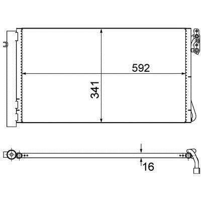 AC414001S Mahle/Behr Радиатор кондиционера (Конденсатор)