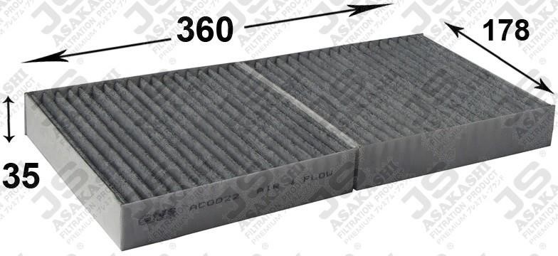 JS Asakashi AC0022C Activated Carbon Cabin Filter AC0022C: Buy near me in Poland at 2407.PL - Good price!