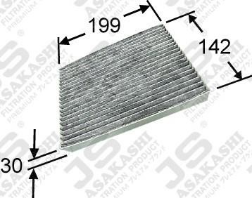 JS Asakashi AC0162C Activated Carbon Cabin Filter AC0162C: Buy near me in Poland at 2407.PL - Good price!