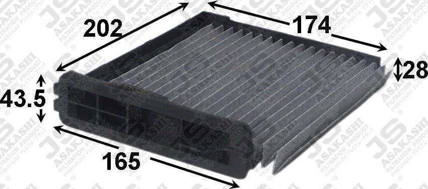 JS Asakashi AC208C Activated Carbon Cabin Filter AC208C: Buy near me in Poland at 2407.PL - Good price!