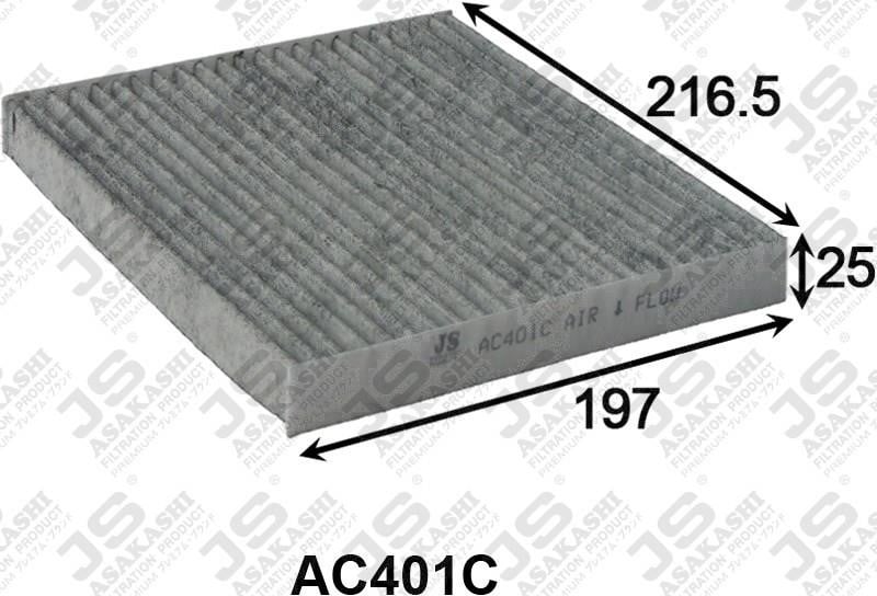 JS Asakashi AC401C Activated Carbon Cabin Filter AC401C: Buy near me in Poland at 2407.PL - Good price!