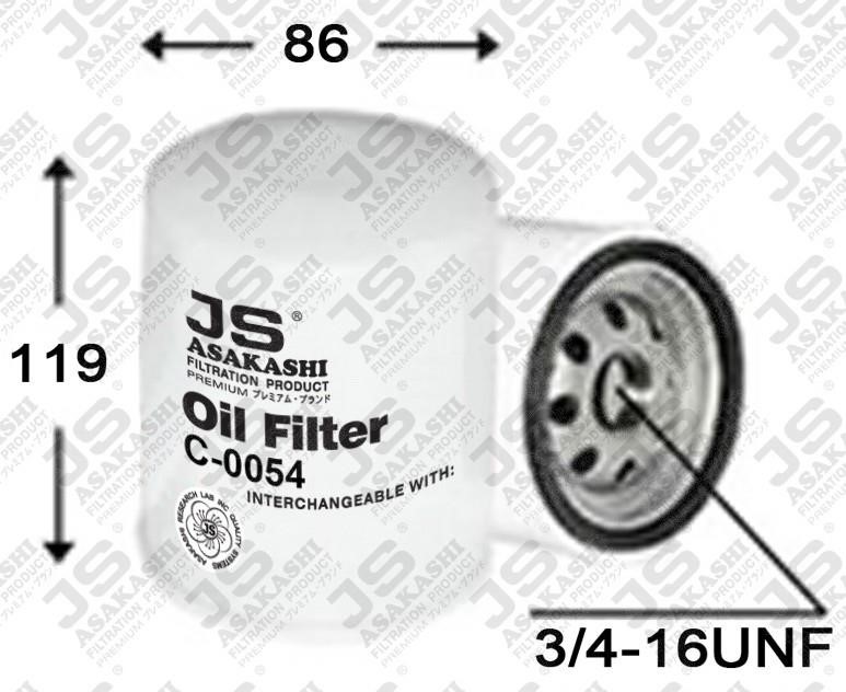 JS Asakashi C0054 Масляный фильтр C0054: Отличная цена - Купить в Польше на 2407.PL!