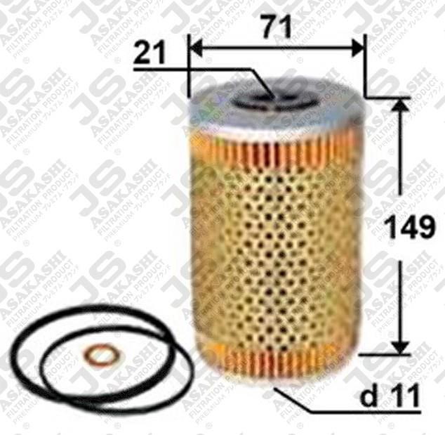 JS Asakashi OE1001 Oil Filter OE1001: Buy near me in Poland at 2407.PL - Good price!