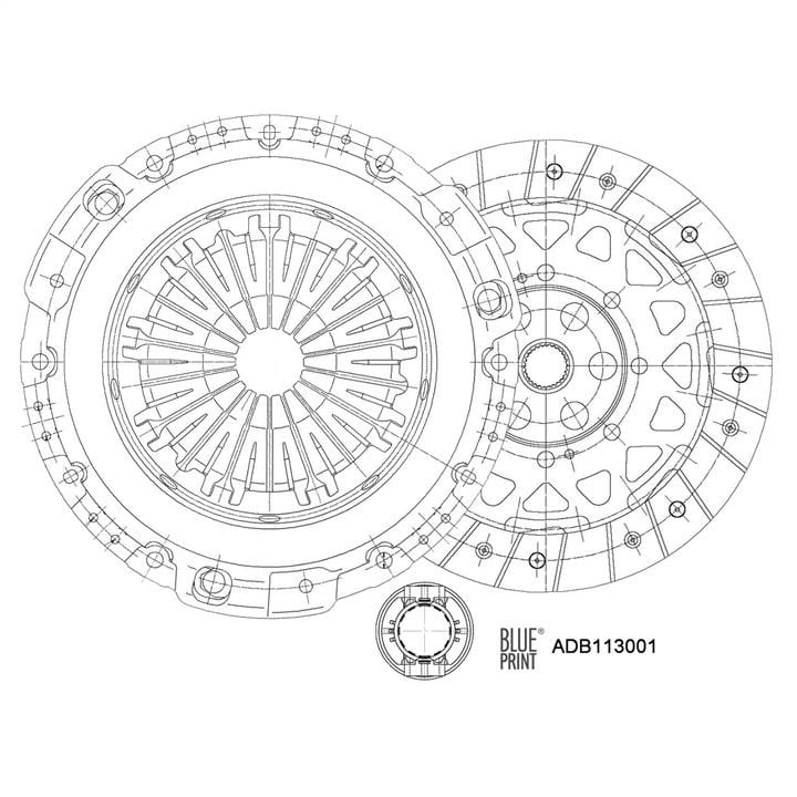 Blue Print ADB113001 Зчеплення, комплект ADB113001: Приваблива ціна - Купити у Польщі на 2407.PL!