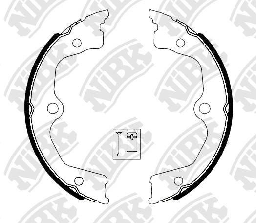 NiBK FN0663 Parking brake shoes FN0663: Buy near me in Poland at 2407.PL - Good price!