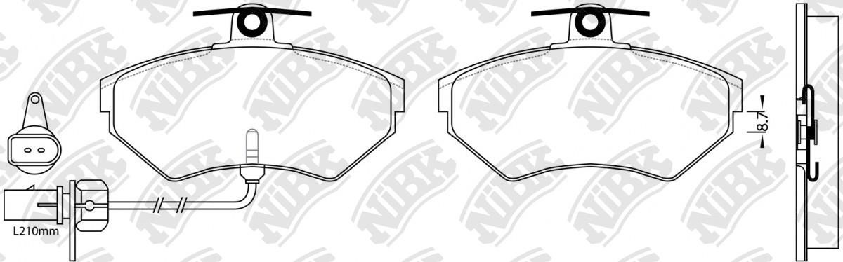 NiBK PN0023W Гальмівні колодки, комплект PN0023W: Приваблива ціна - Купити у Польщі на 2407.PL!