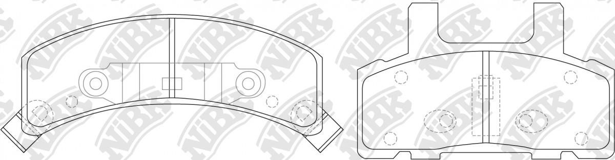 NiBK PN0308 Brake Pad Set, disc brake PN0308: Buy near me in Poland at 2407.PL - Good price!