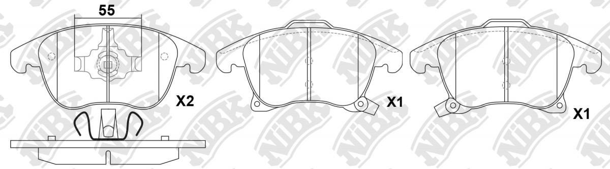 NiBK PN0668 Front disc brake pads, set PN0668: Buy near me in Poland at 2407.PL - Good price!