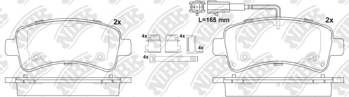 NiBK PN0708W Тормозные колодки дисковые передние, комплект PN0708W: Отличная цена - Купить в Польше на 2407.PL!