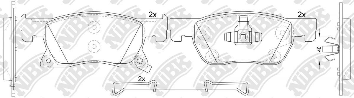 NiBK PN0713 Front disc brake pads, set PN0713: Buy near me in Poland at 2407.PL - Good price!