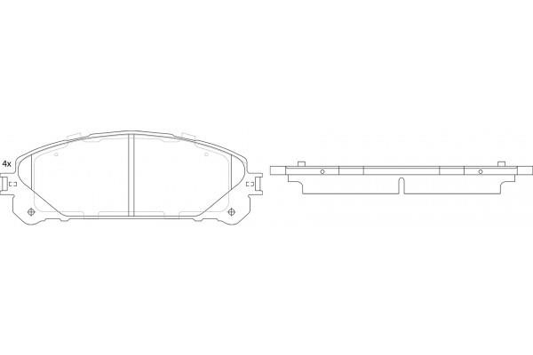 NiBK PN1845S Тормозные колодки дисковые, комплект PN1845S: Отличная цена - Купить в Польше на 2407.PL!