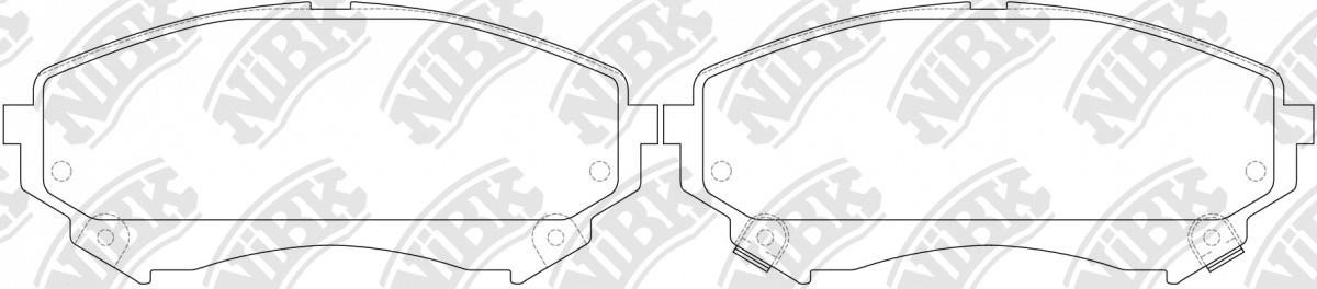 NiBK PN51008 Brake Pad Set, disc brake PN51008: Buy near me in Poland at 2407.PL - Good price!