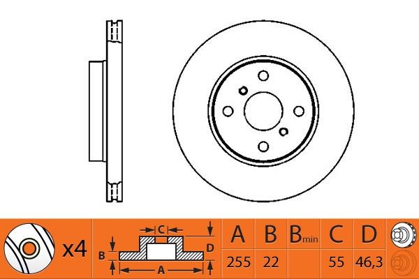 RN1309V NiBK Brake disks, set