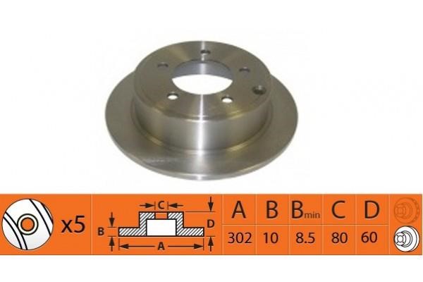 NiBK RN1402 Brake discs rear non-ventilated, set RN1402: Buy near me at 2407.PL in Poland at an Affordable price!