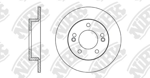 NiBK RN1549 Rear brake disc, non-ventilated RN1549: Buy near me at 2407.PL in Poland at an Affordable price!