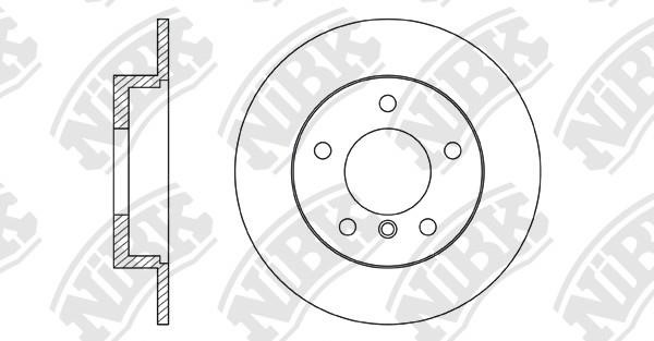 NiBK RN1602 Rear brake disc, non-ventilated RN1602: Buy near me in Poland at 2407.PL - Good price!