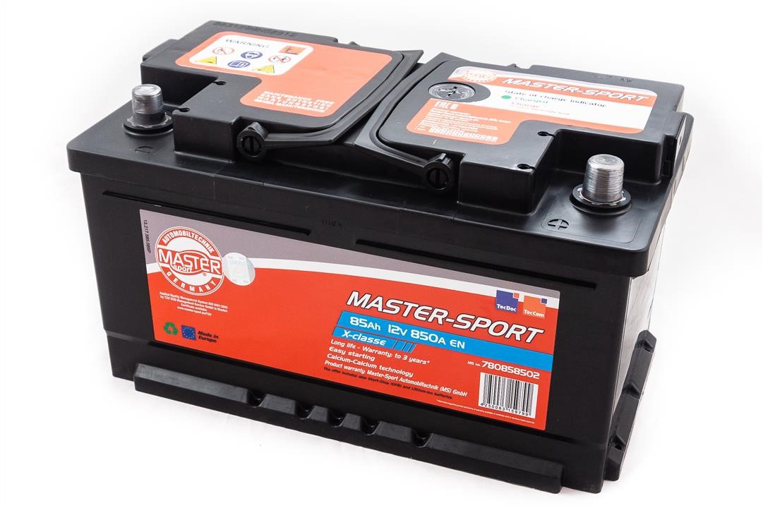 Master-sport 780858502 Battery Master-sport 12V 85AH 850A(EN) R+ 780858502: Buy near me at 2407.PL in Poland at an Affordable price!