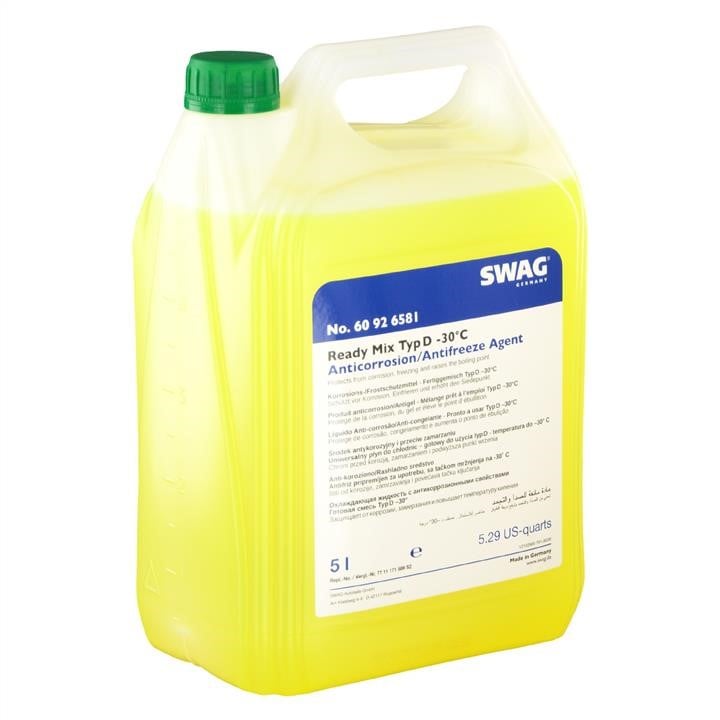SWAG 60 92 6581 Coolant READY MIX, yellow, -30°C, 5 l 60926581: Buy near me in Poland at 2407.PL - Good price!