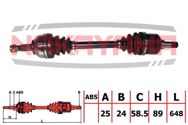 Nakayama ND978NY Вал приводной левый ND978NY: Отличная цена - Купить в Польше на 2407.PL!