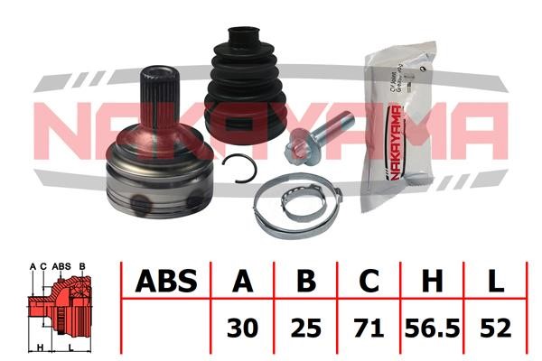 Nakayama NJ2052NY Шарнир равных угловых скоростей (ШРУС), наружный, комплект NJ2052NY: Отличная цена - Купить в Польше на 2407.PL!