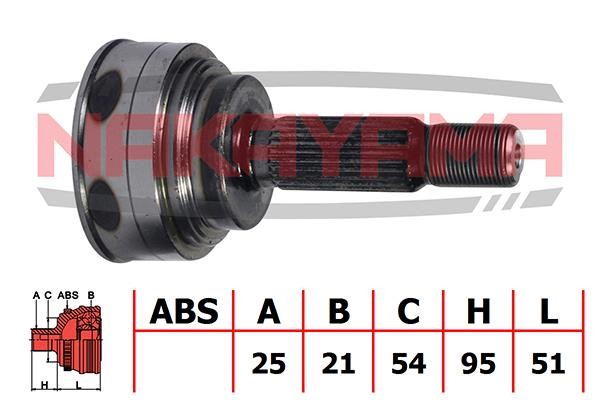 Nakayama NJ458NY Constant velocity joint (CV joint), outer, set NJ458NY: Buy near me in Poland at 2407.PL - Good price!