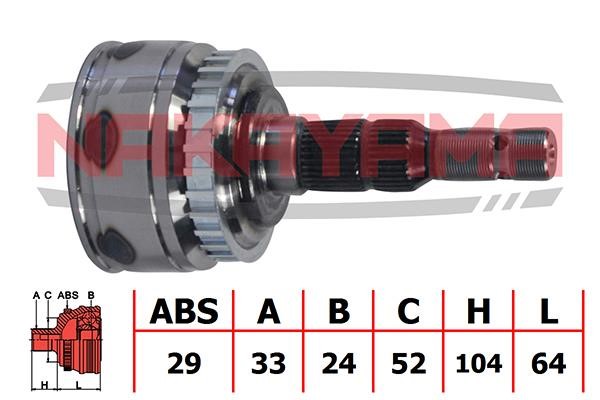 Nakayama NJ526NY Przegub równobieżny (przegub równobieżny) zewnętrzny, rozwarty NJ526NY: Dobra cena w Polsce na 2407.PL - Kup Teraz!