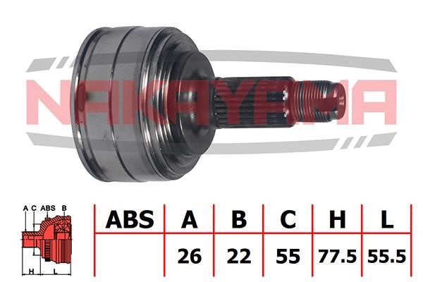 Nakayama NJ592NY Przegub równobieżny (przegub równobieżny) zewnętrzny, rozwarty NJ592NY: Dobra cena w Polsce na 2407.PL - Kup Teraz!