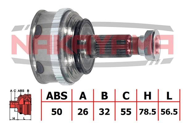 Nakayama NJ594NY Constant velocity joint (CV joint), outer, set NJ594NY: Buy near me in Poland at 2407.PL - Good price!