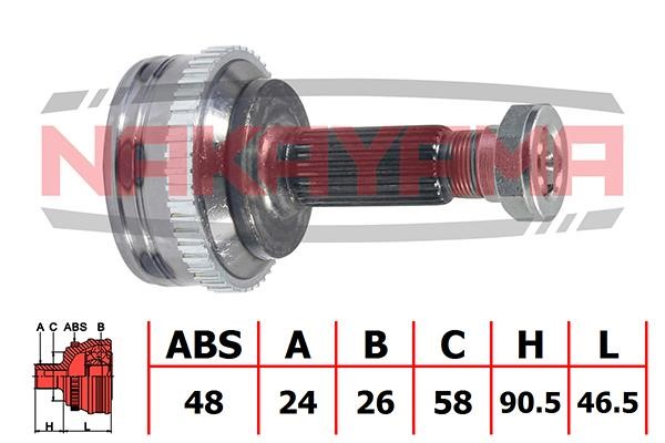 Nakayama NJ644NY Constant velocity joint (CV joint), outer, set NJ644NY: Buy near me in Poland at 2407.PL - Good price!