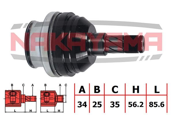 Nakayama NJ7056NY Przegub o stałej prędkości (przegub równobieżny), wewnętrzny, rozstawiony NJ7056NY: Atrakcyjna cena w Polsce na 2407.PL - Zamów teraz!